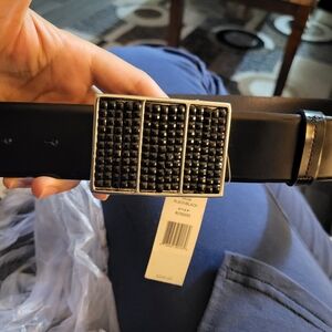 Theory Black Belt with Silver Buckle